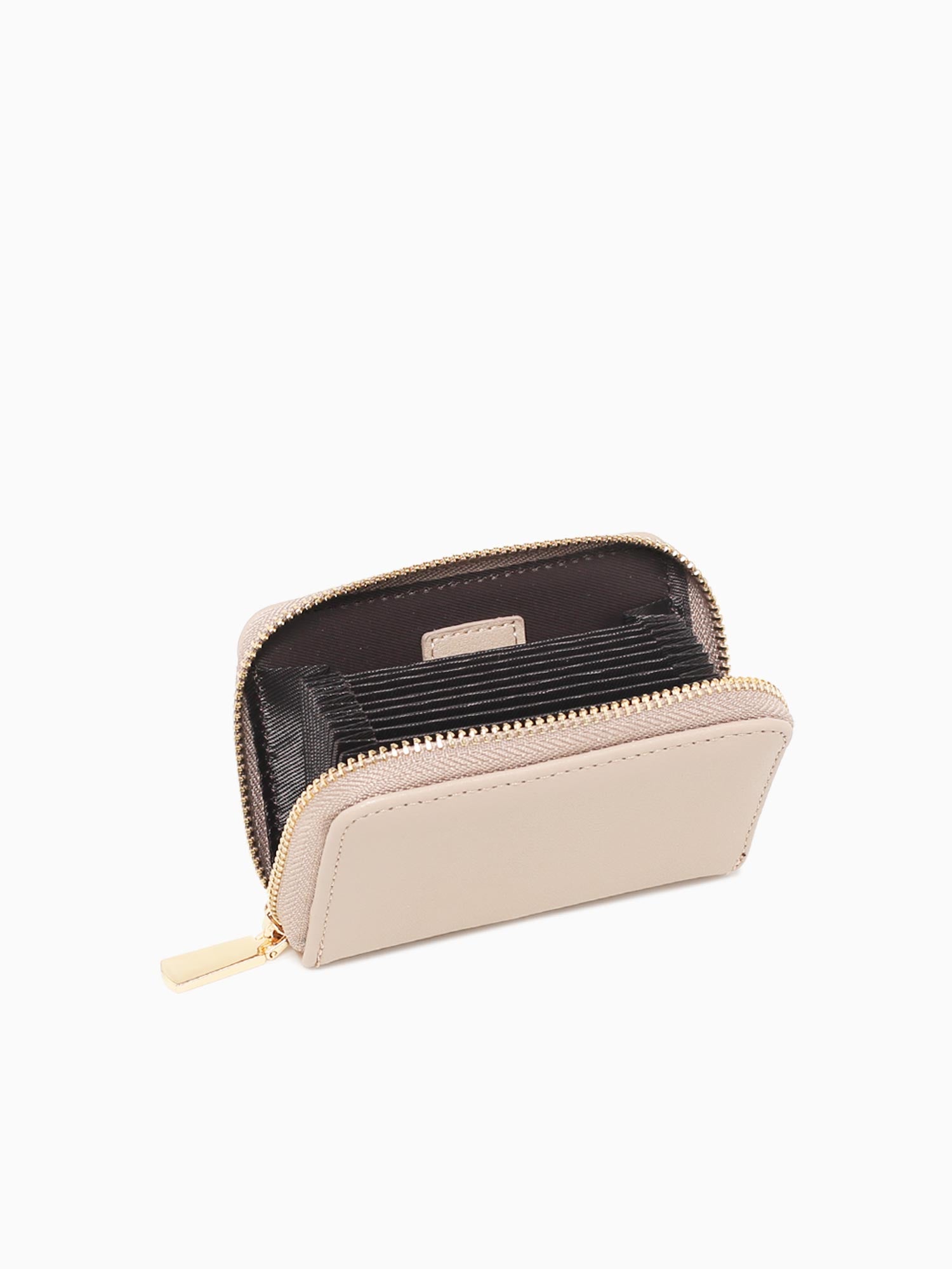 Zipped Card Case Khaki Tan