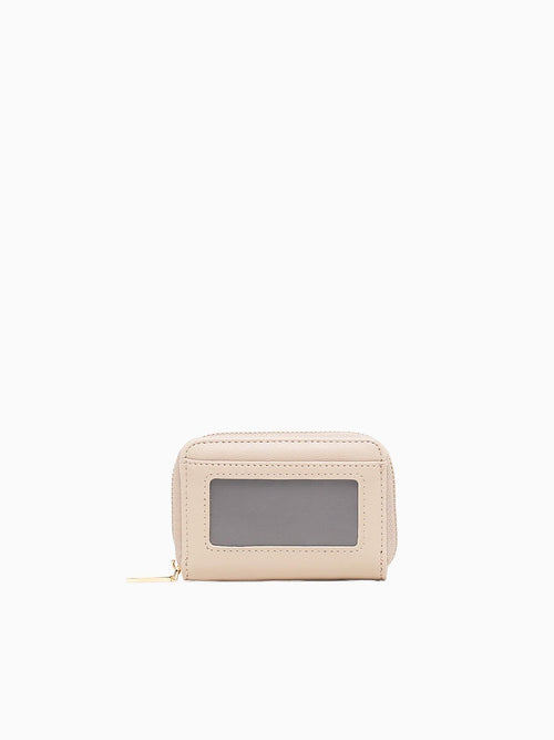 Zipped Card Case Khaki Tan