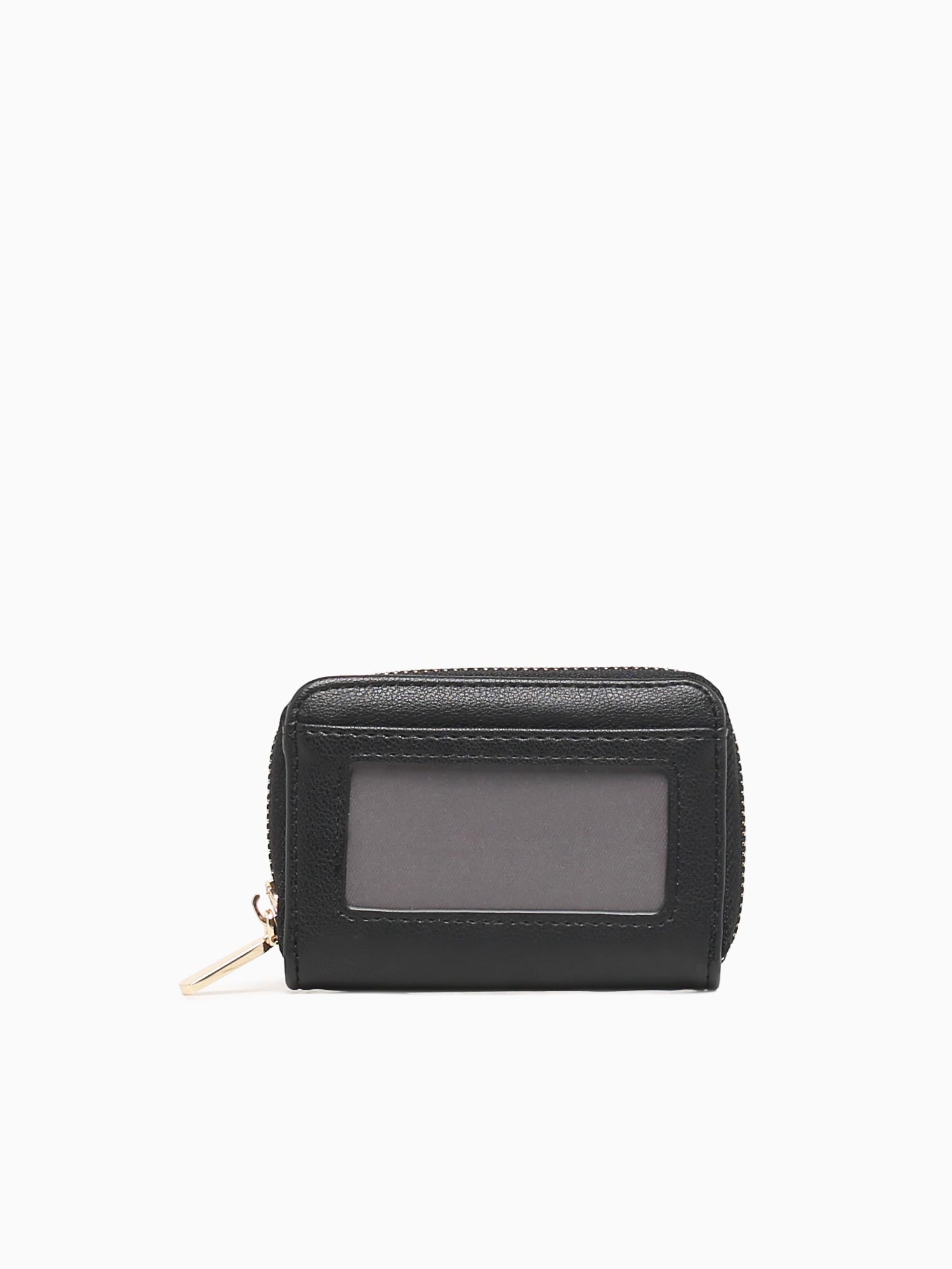 Zipped Card Case Black Black
