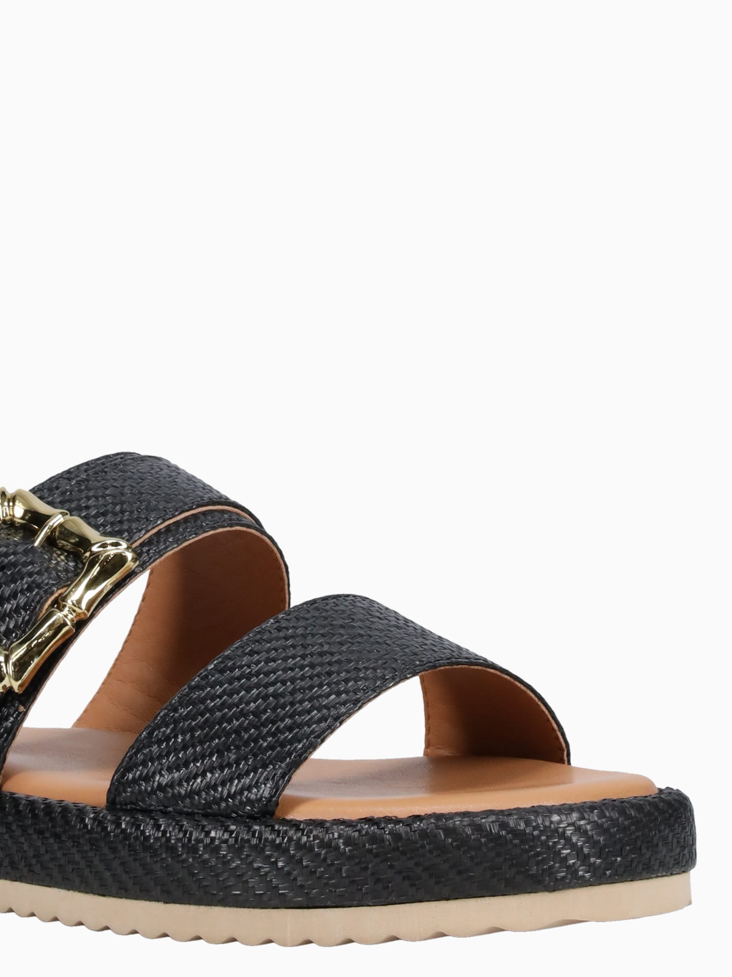 Mei Mei Black Smooth Raffia Black / 5 / M