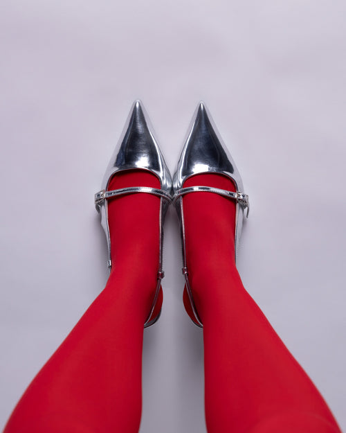 Penelope Mirror Silver Patent