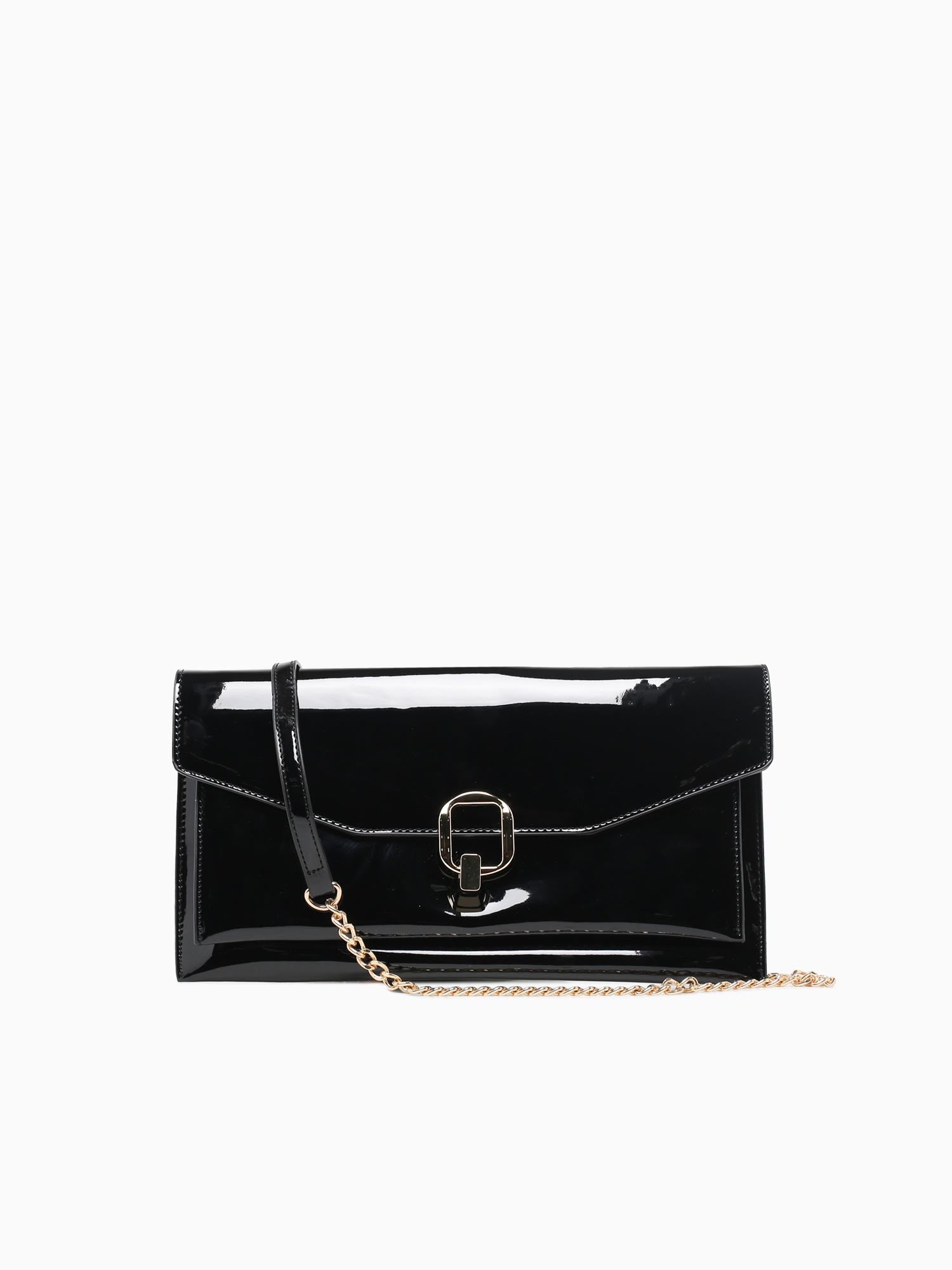 Sofia Clutch Black Pat Black