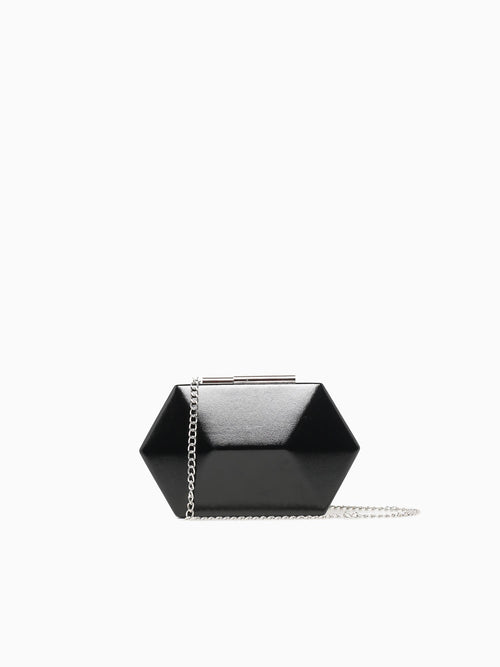 Diamond Box Bag Gold Black
