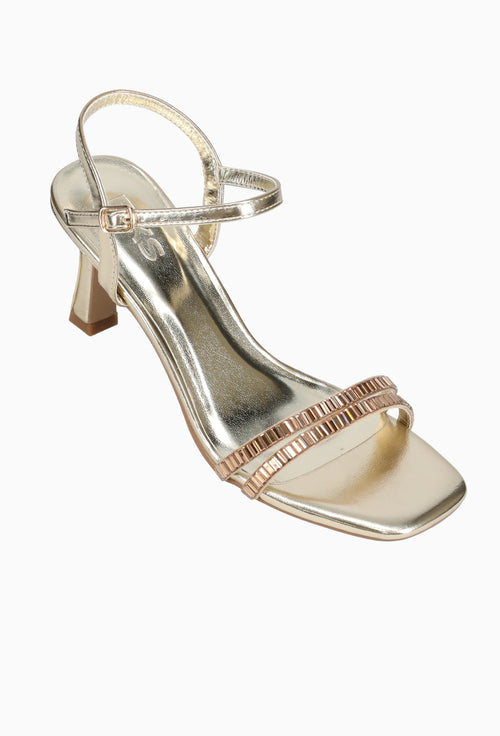 Tina Gold Metallic Stones Gold / 5 / M