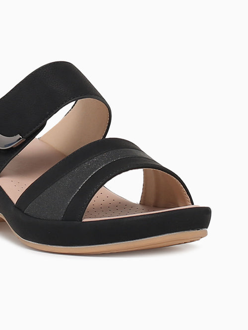 Evania Black Metallic Black / 5 / M