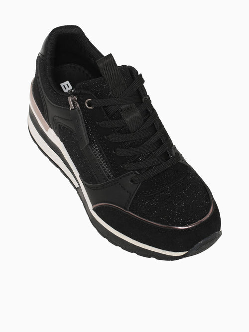 Portia Black Smooth Text Black / 5 / M