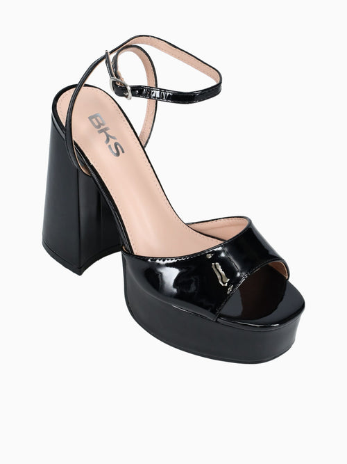 Jaxine Black Patent Black / 5 / M