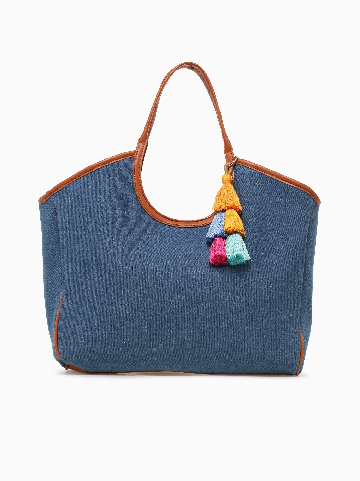 Maya Tote Denim Tan Tan