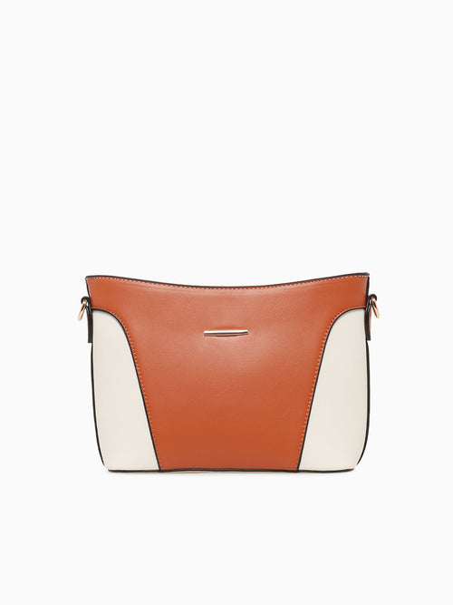 Faye Crossbody Tan Off white Tan