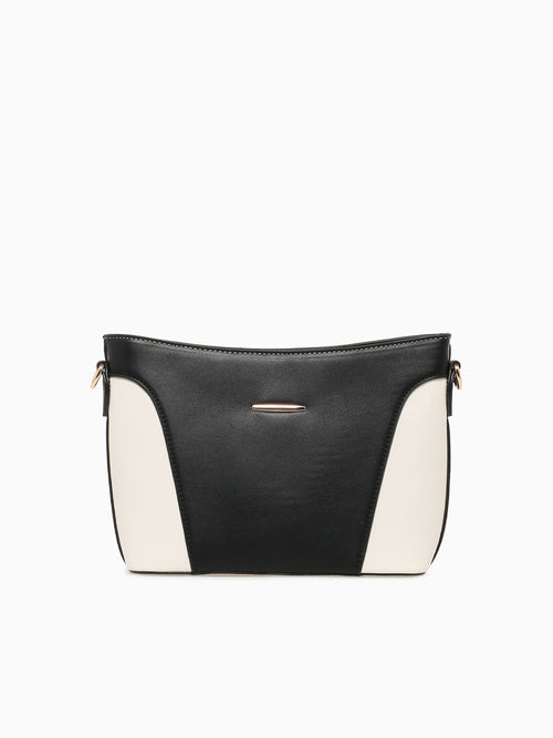 Faye Crossbody Black Off white Black