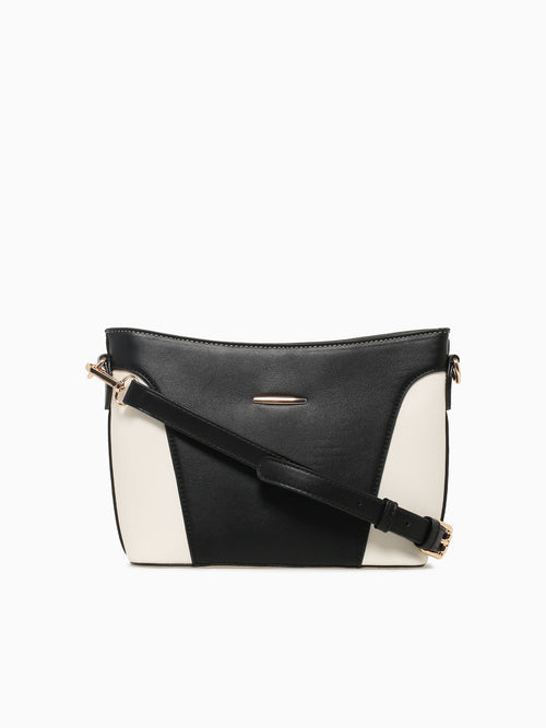 Faye Crossbody Black Off white Black