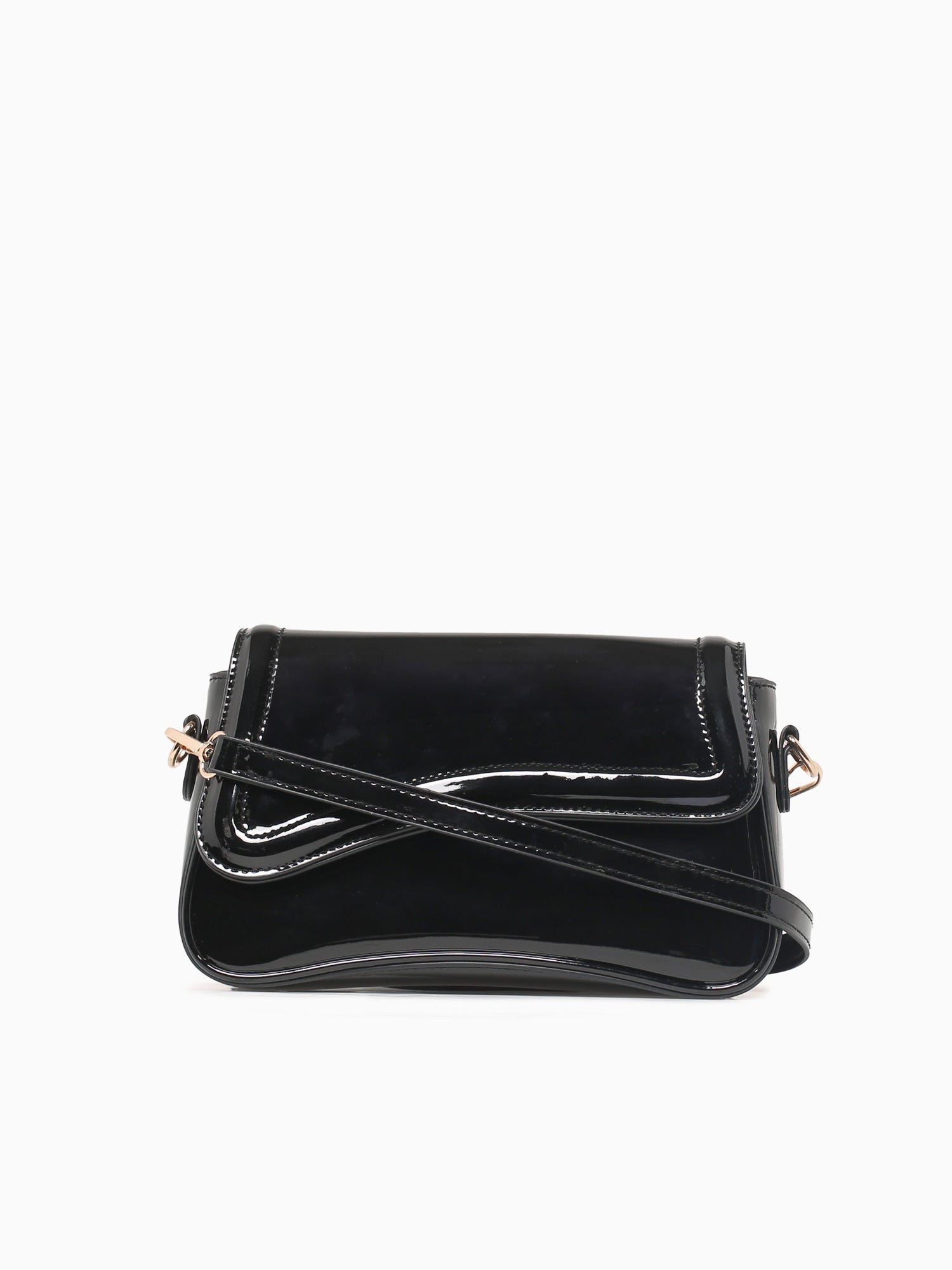 Polina Shoulder Bag Black Pat Black