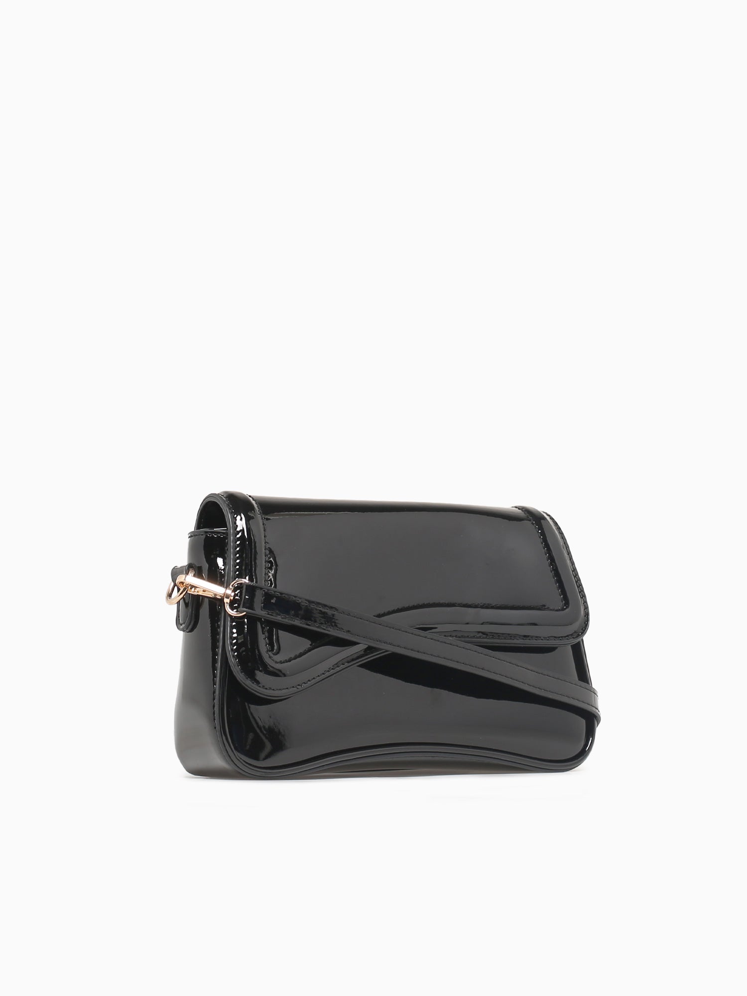 Polina Shoulder Bag Black Pat Black