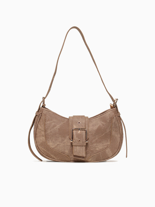 Lia Shoulder Bag Dark Beige Beige
