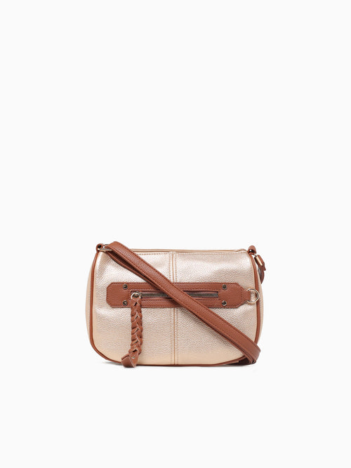 Vera Crossbody Gold Tan Gold