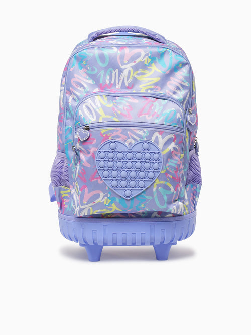 Heart Trolly Bag Purple Purple
