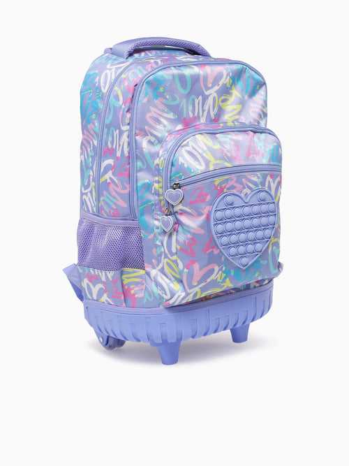 Heart Trolly Bag Purple Purple