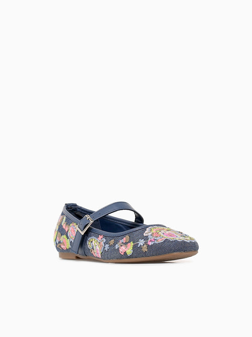Vanessa Denim Floral Blue / 5 / M