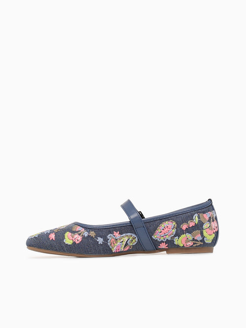 Vanessa Denim Floral Blue / 5 / M