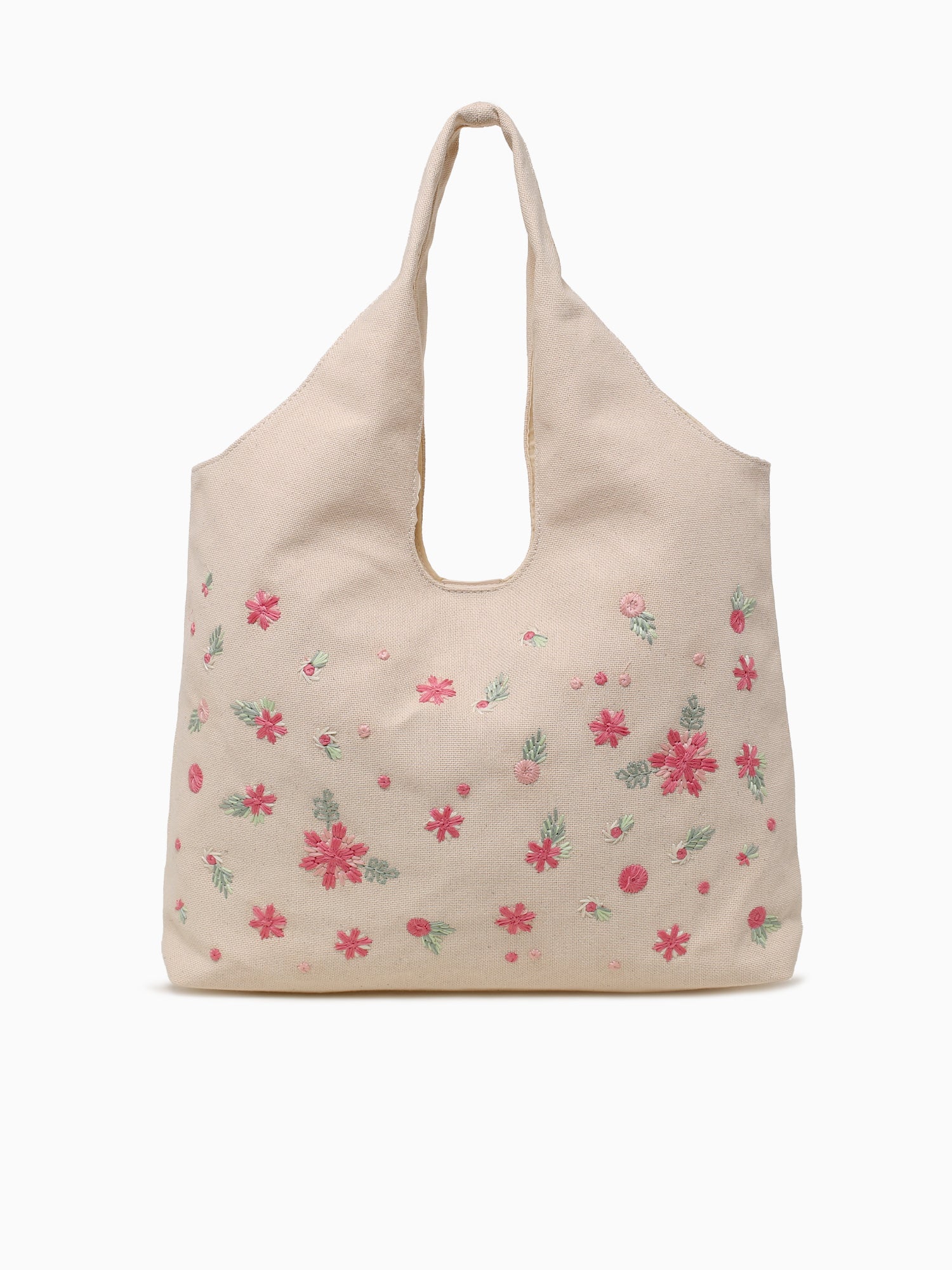 Flower Lg Shoulder Bag Beige Multi Beige Multi