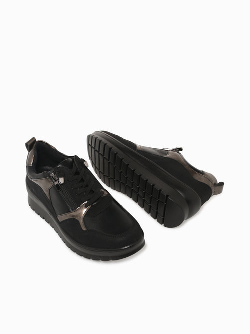 Dana Black Pewter Smooth Metallic Black / 5 / M