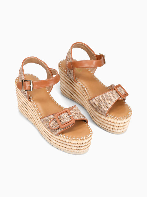Breena Brown Raffia Brown / 5 / M
