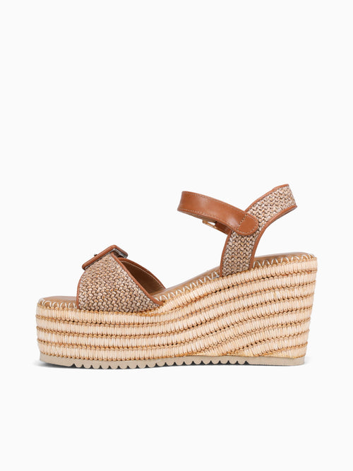 Breena Brown Raffia Brown / 5 / M