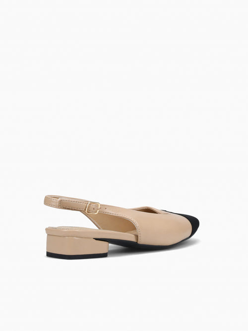 Anne Beige Black Smooth Beige / 5 / M