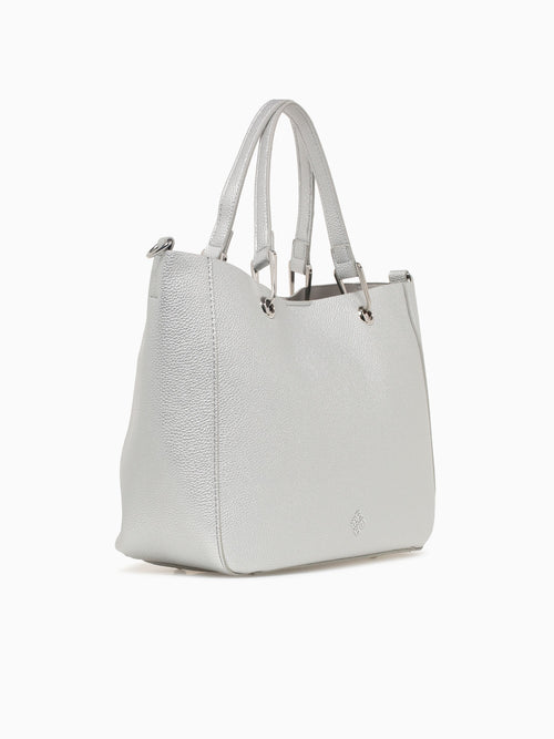 Emilia Top Handle Silver Silver