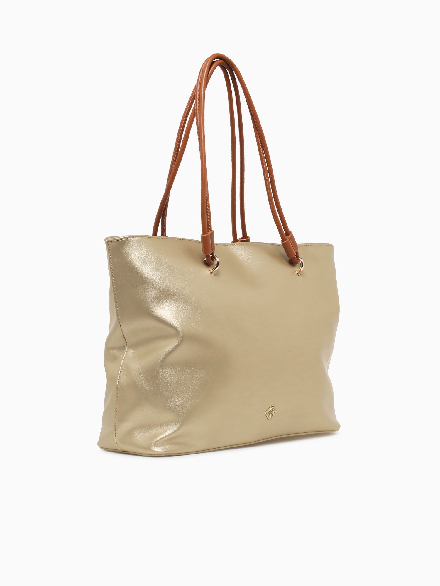 Natalie Tote Gold Tan Gold
