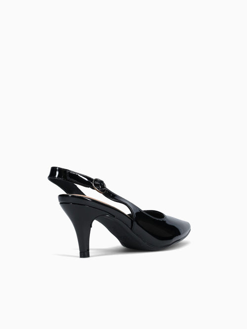 Claudette Black Patent Black / 5 / M