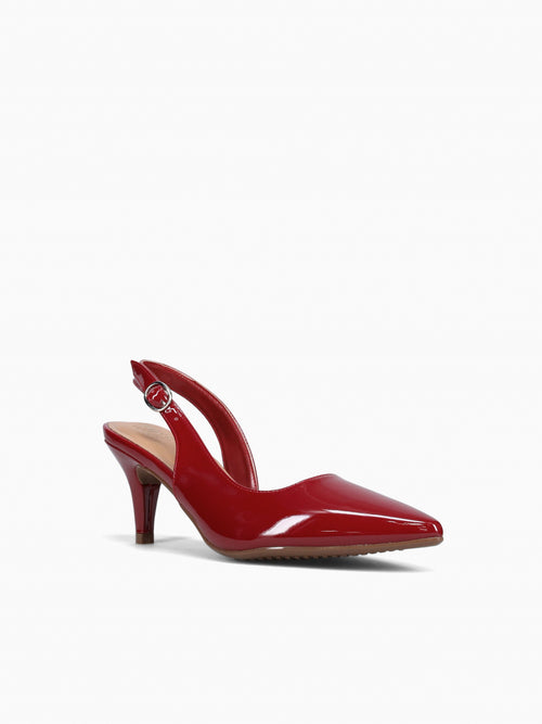 Claudette Burgundy Patent Wine / 5 / M
