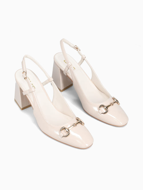 Mallory Off White Patent Black / 5 / M