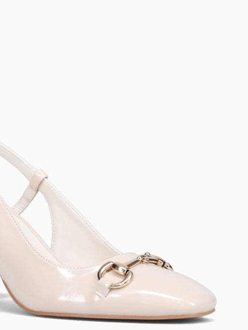 Mallory Off White Patent Black / 5 / M