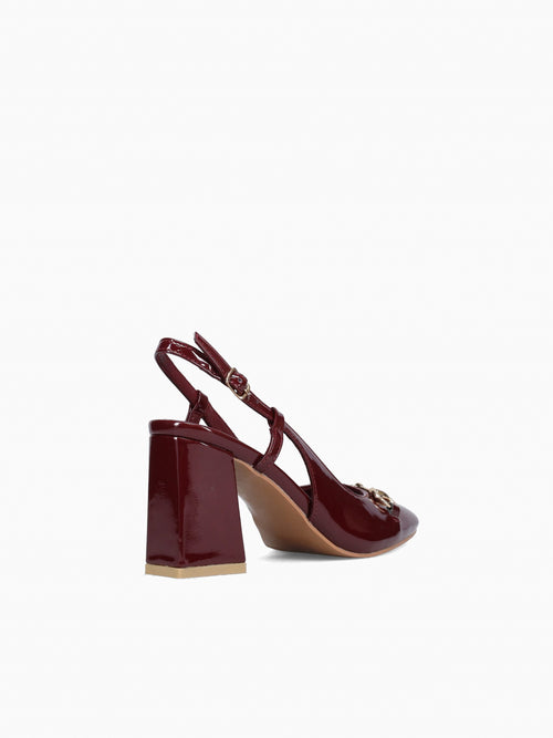 Mallory Burgundy Patent Wine / 5 / M