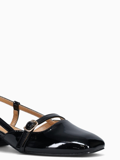 Francine Black Patent Black / 5 / M
