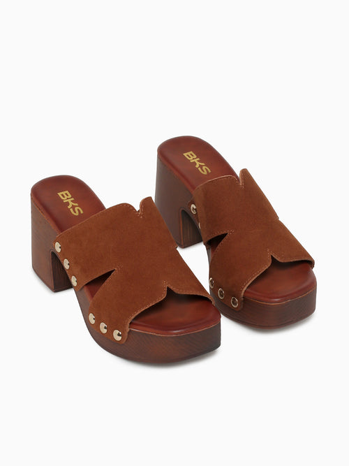 Shayna Brown Suede Dark Brown / 5 / M