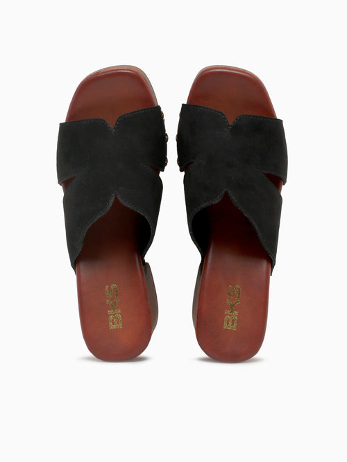 Shayna Black Suede Black / 5 / M