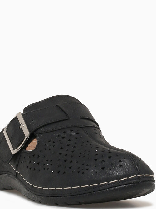 Heleina Black Smooth Black / 5 / M