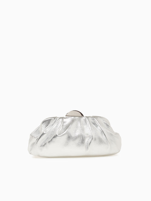 Kisslock Clutch Silver Silver