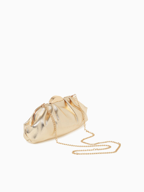 Kisslock Clutch Gold Gold