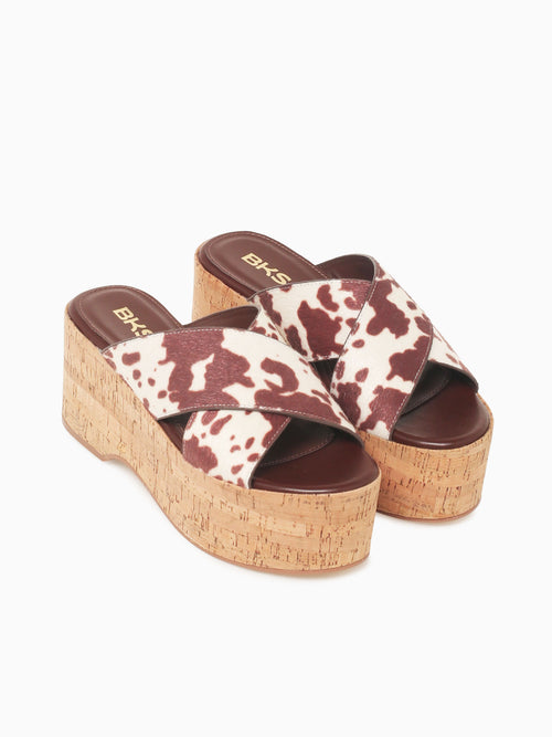 Alis Cow Print Soft Brown Multi / 5 / M