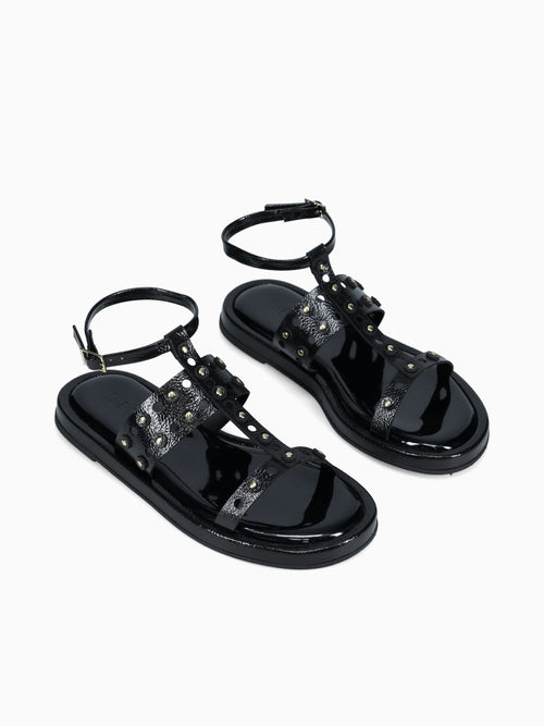 Virginia Preto Verniz Molhado Black / 5 / M