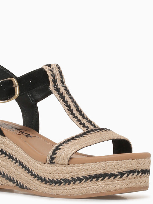 Annika Natural Black textile Black / 5 / M