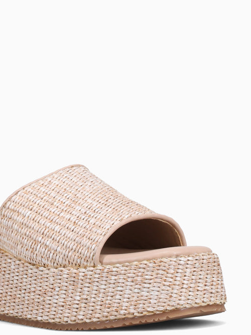 Alice Beige Raffia Beige / 5 / M