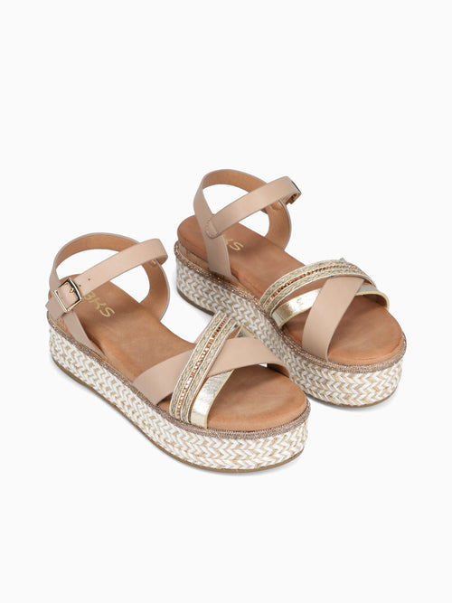 Sandrita Beige Metallic Beige / 5 / M