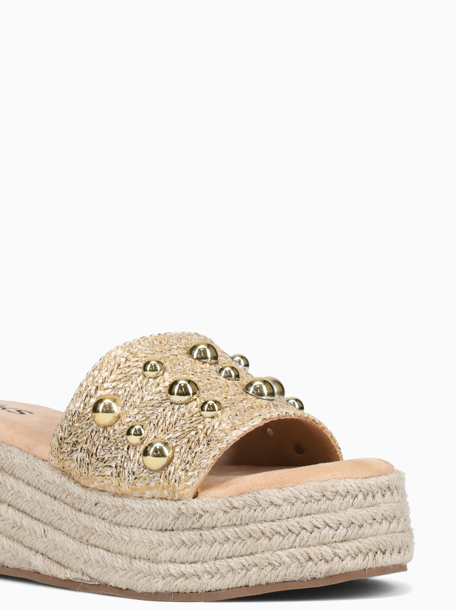Beatrice Gold Raffia Gold / 5 / M