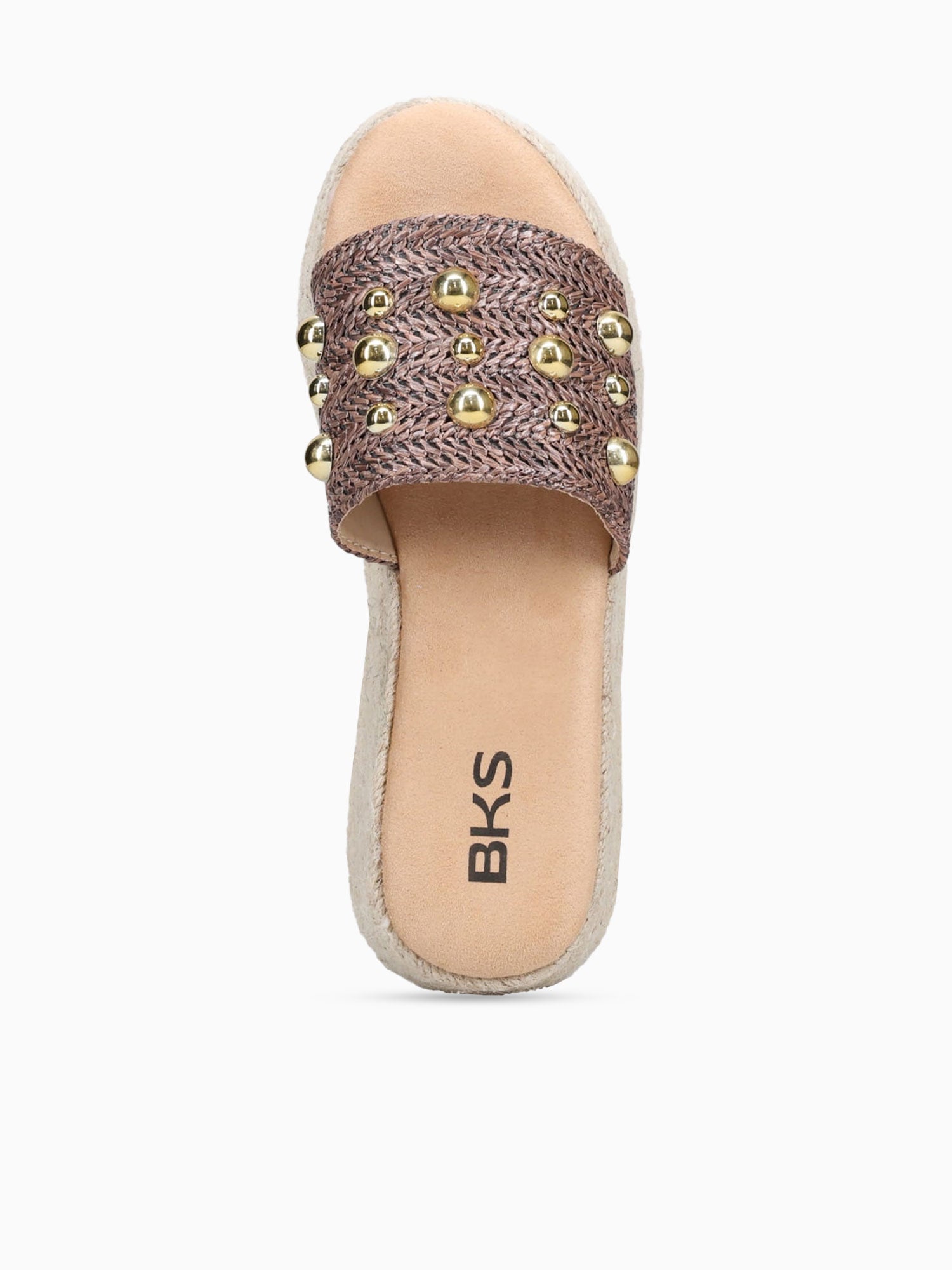 Beatrice Brown Raffia Gold / 5 / M