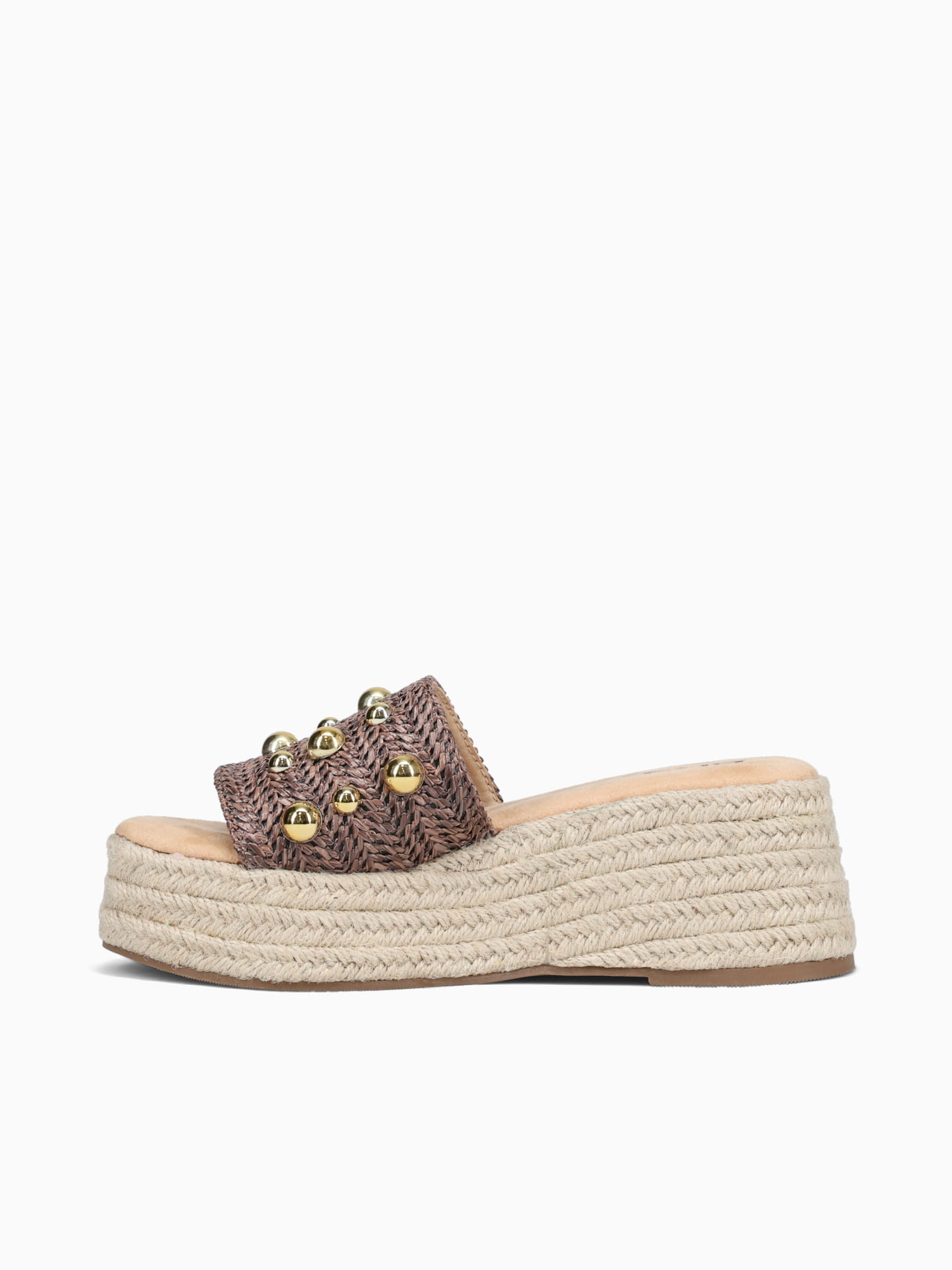 Beatrice Brown Raffia Gold / 5 / M