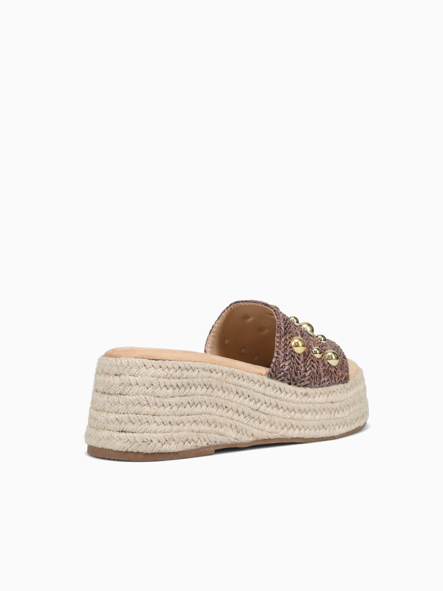 Beatrice Brown Raffia Gold / 5 / M
